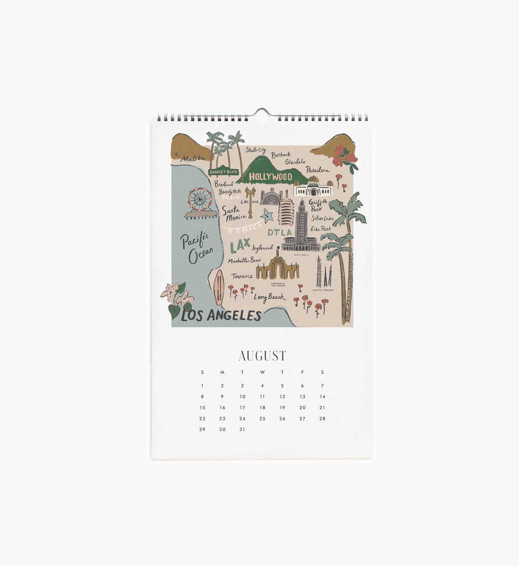 Cloverpaperco™ - 2027 Wall Calendar - Travel Sketches