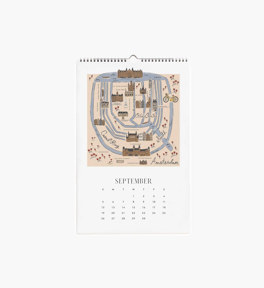 Cloverpaperco™ - 2027 Wall Calendar - Travel Sketches
