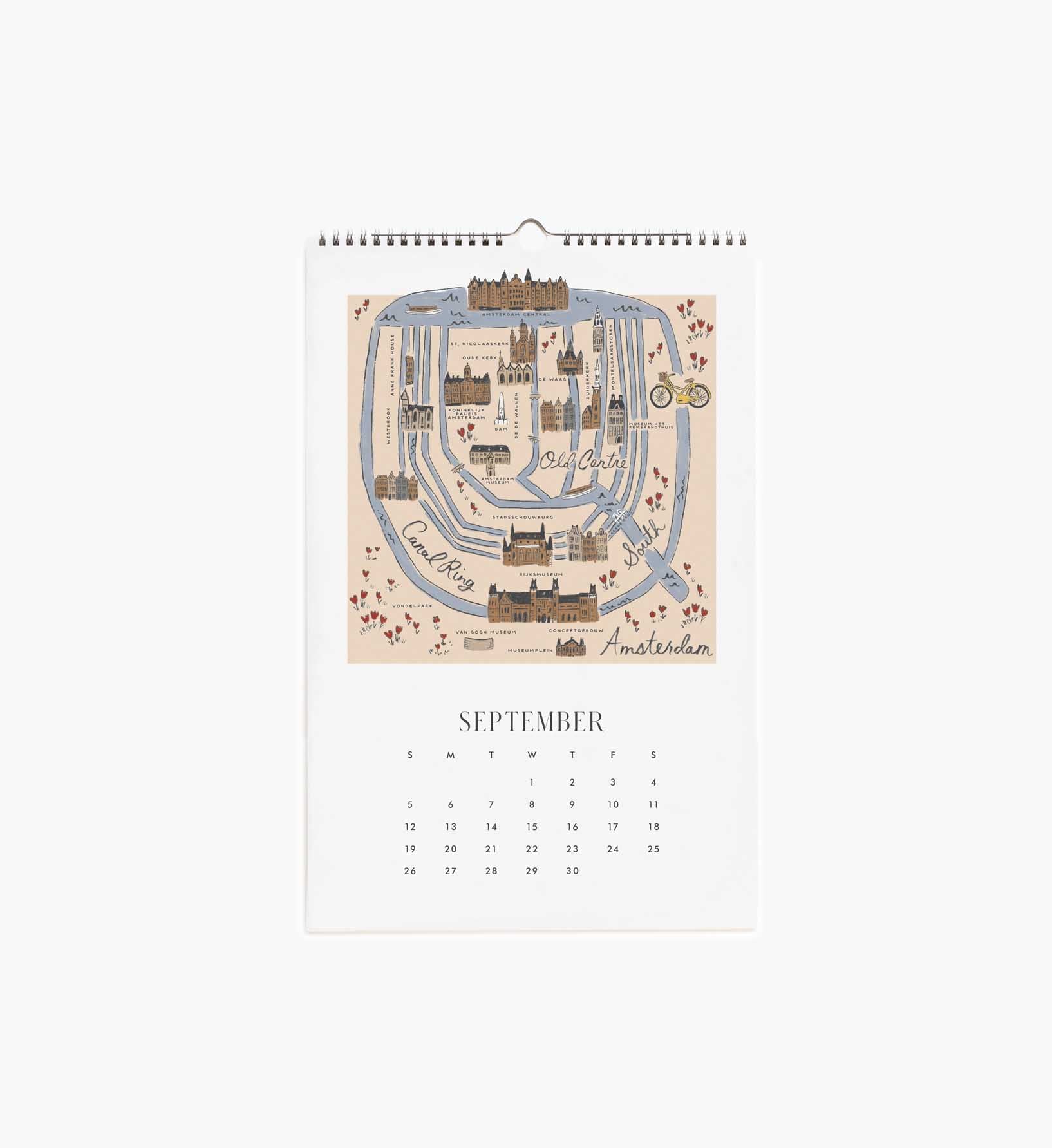 Cloverpaperco™ - 2027 Wall Calendar - Travel Sketches