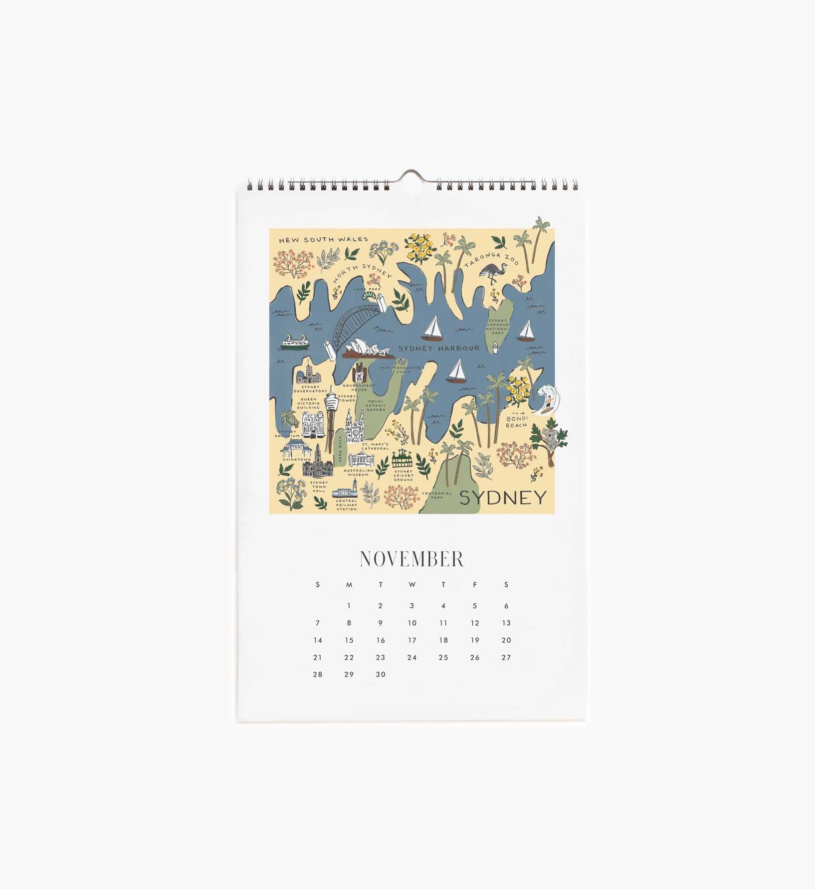 Cloverpaperco™ - 2027 Wall Calendar - Travel Sketches