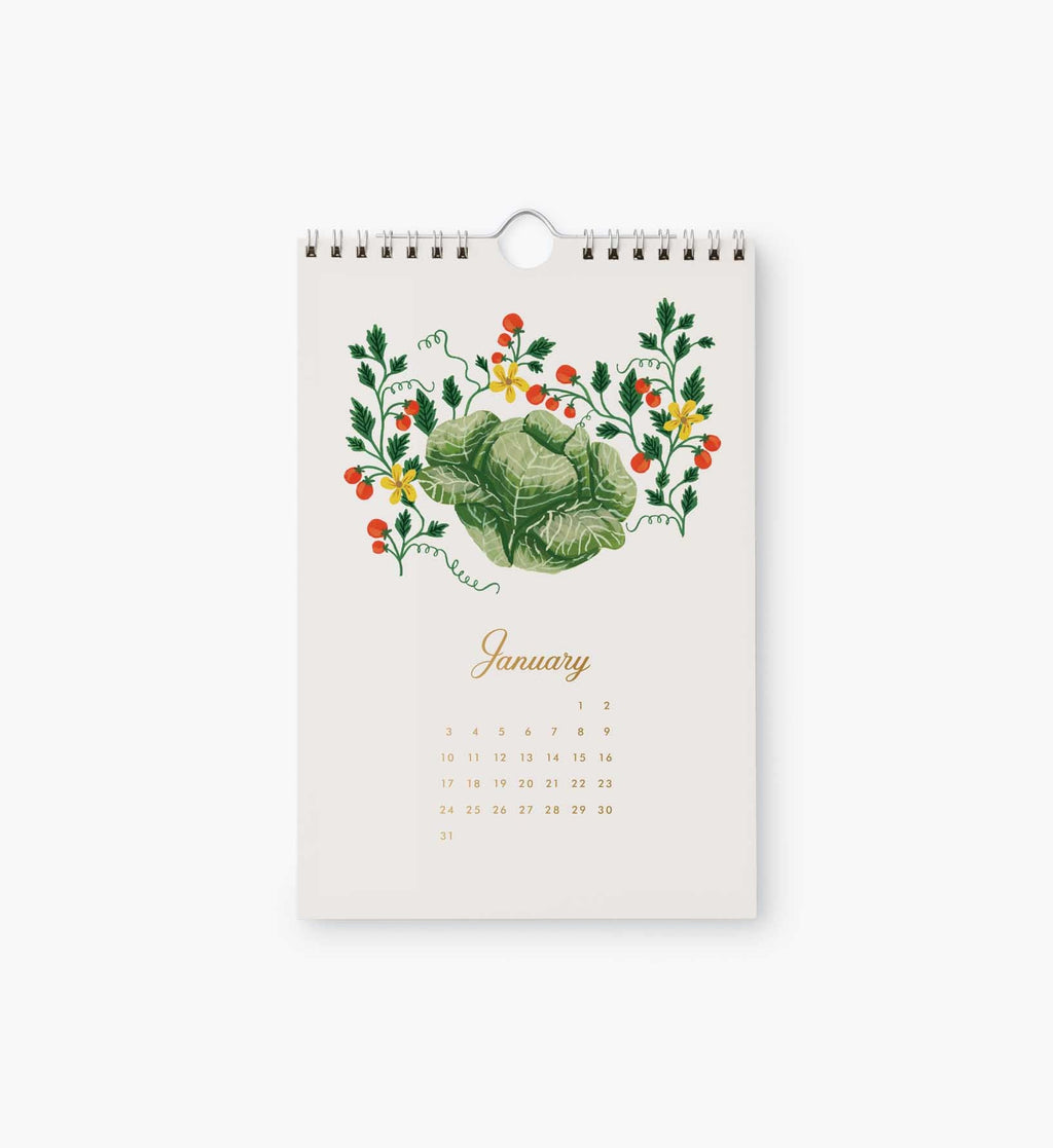 Cloverpaperco™ - 2027 Kitchen Calendar - Garden Study