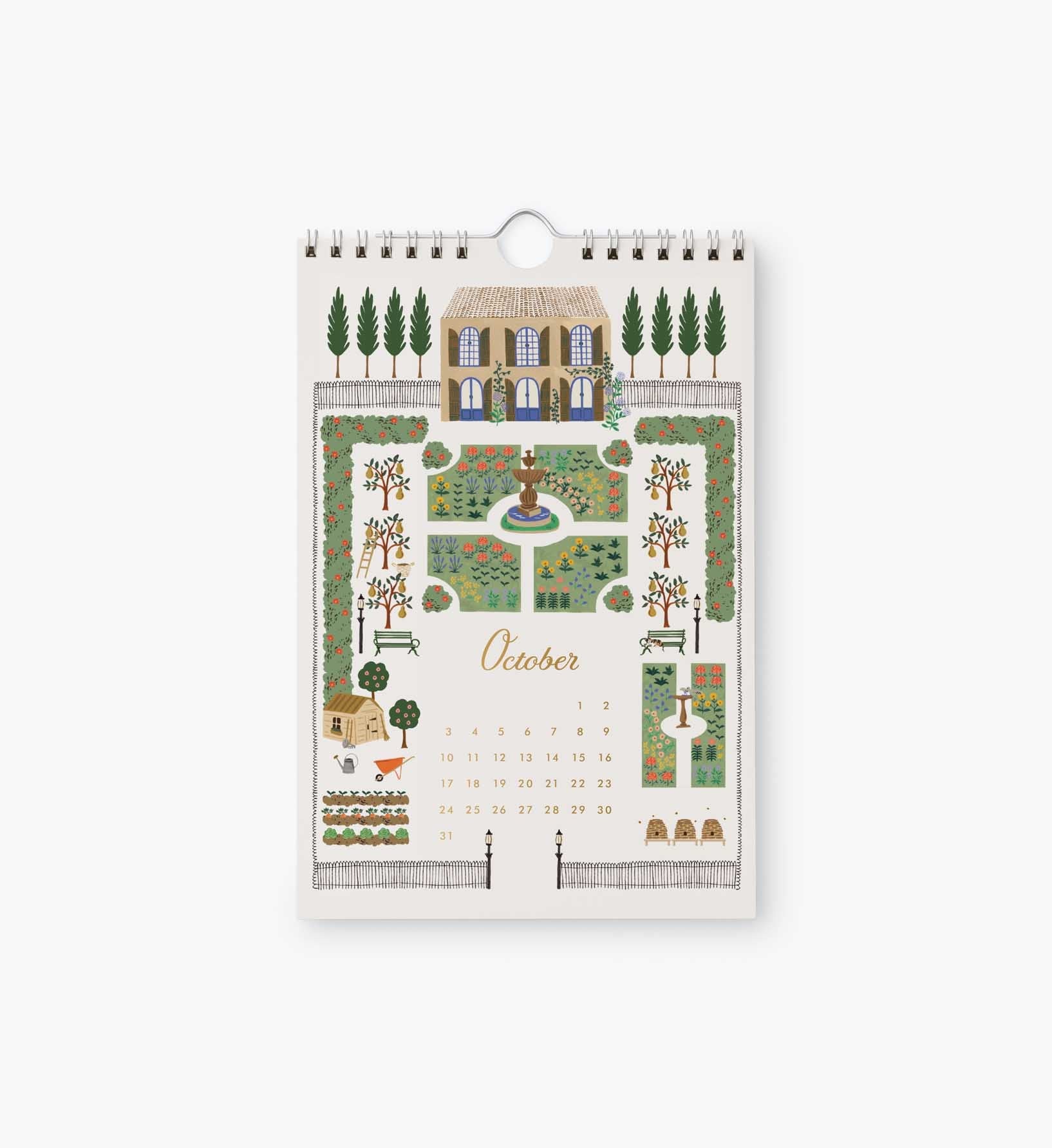 Cloverpaperco™ - 2027 Kitchen Calendar - Garden Study