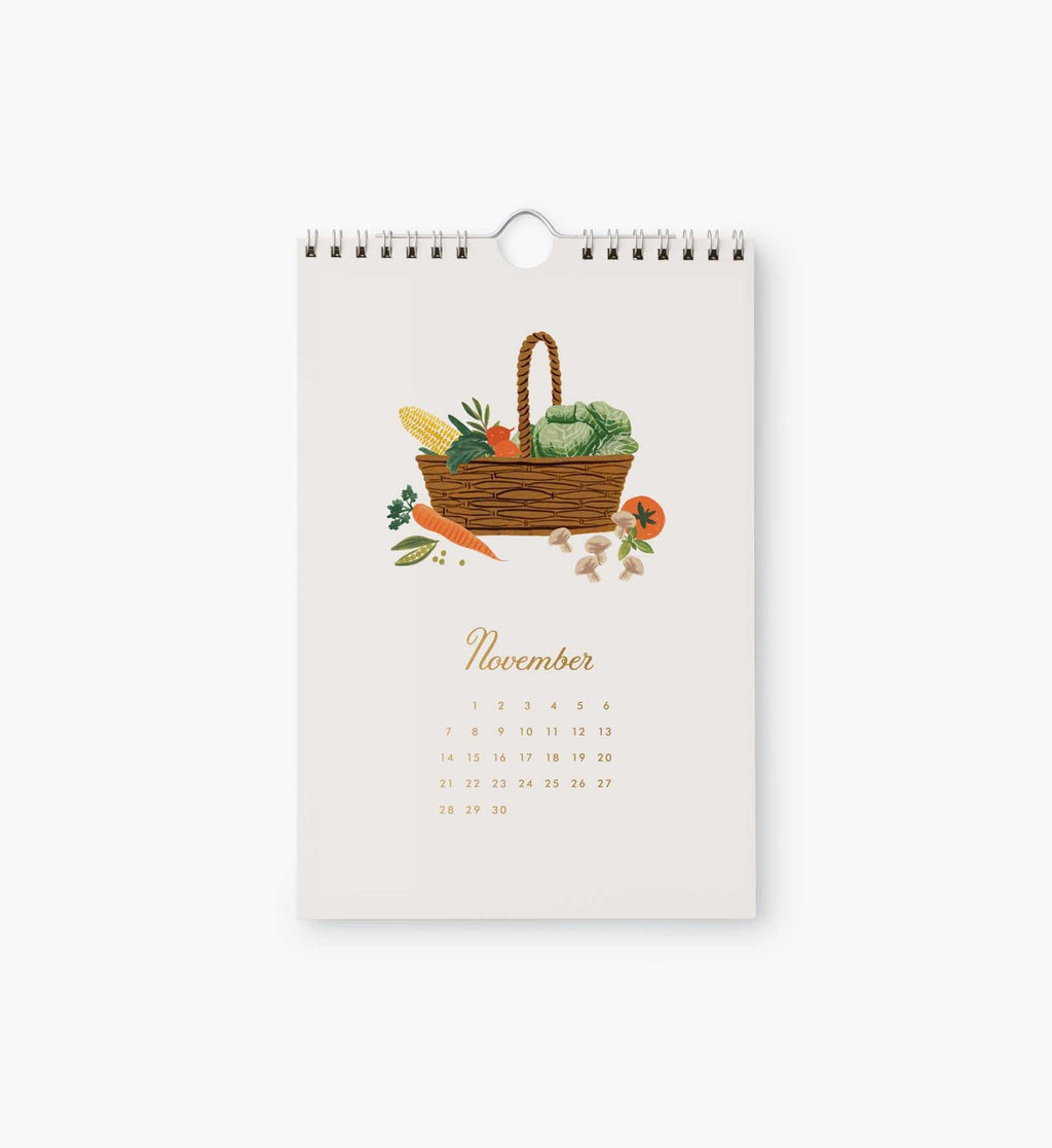 Cloverpaperco™ - 2027 Kitchen Calendar - Garden Study
