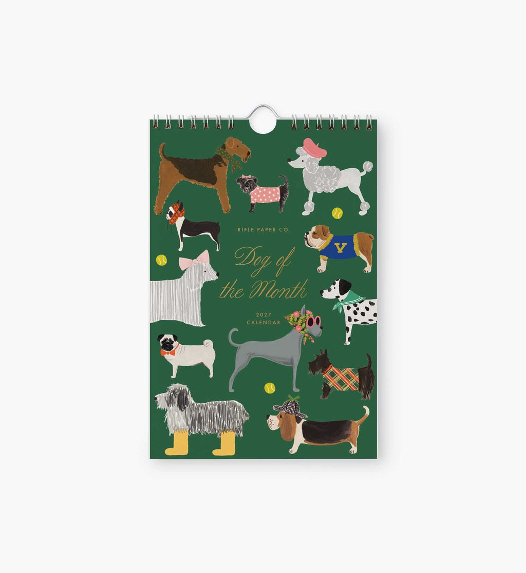 Cloverpaperco™ - 2027 Kitchen Calendar - Dog of the Month