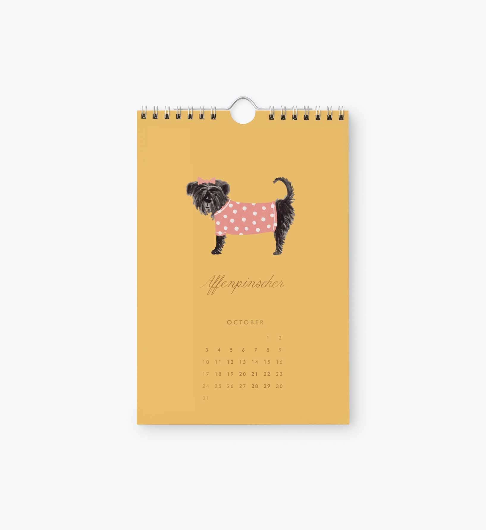 Cloverpaperco™ - 2027 Kitchen Calendar - Dog of the Month
