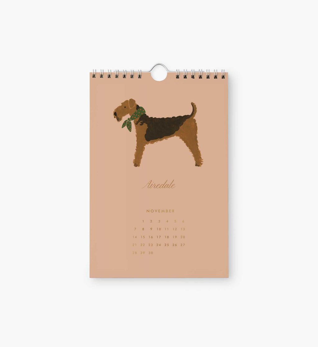 Cloverpaperco™ - 2027 Kitchen Calendar - Dog of the Month