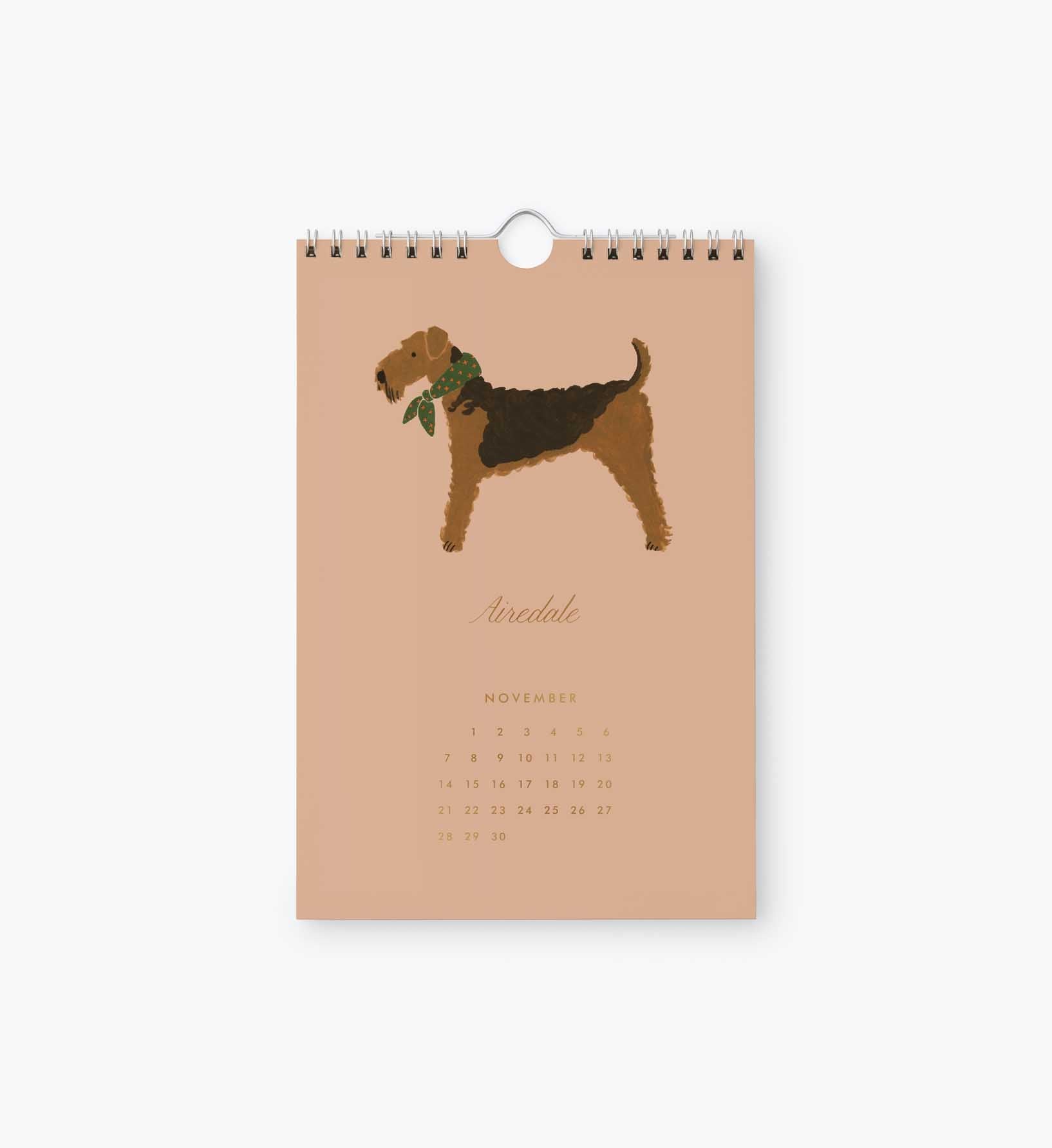 Cloverpaperco™ - 2027 Kitchen Calendar - Dog of the Month
