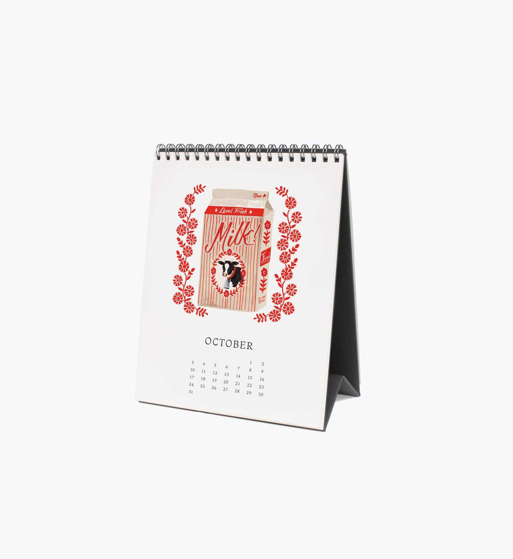 Cloverpaperco™ - 2027 Desk Calendar - Country Farm
