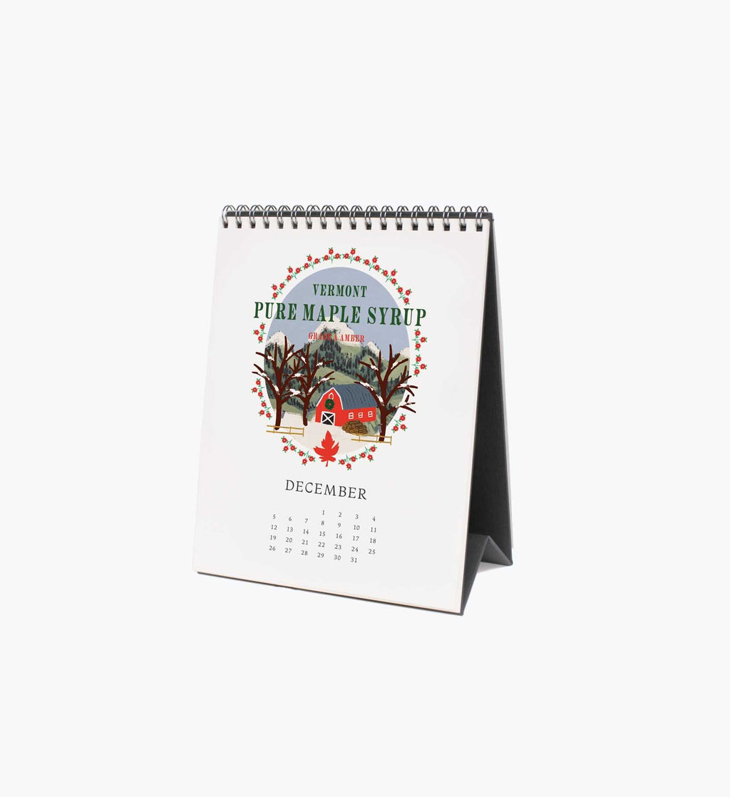 Cloverpaperco™ - 2027 Desk Calendar - Country Farm