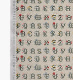 Cloverpaperco™ - Cross Stitch Letters Canvas Fabric - Linen