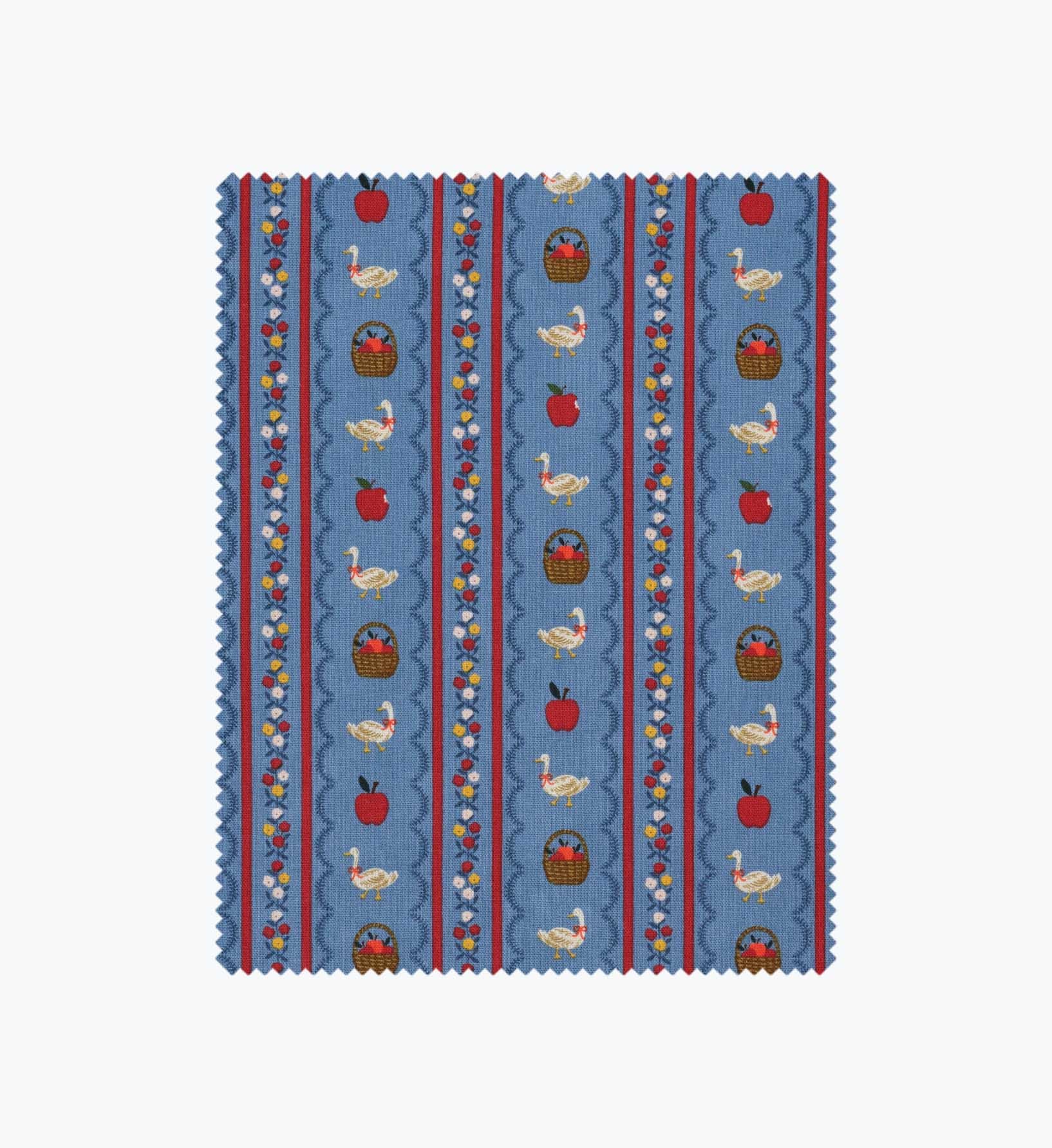 Cloverpaperco™ - Farmhouse Stripe Canvas Fabric - Blue