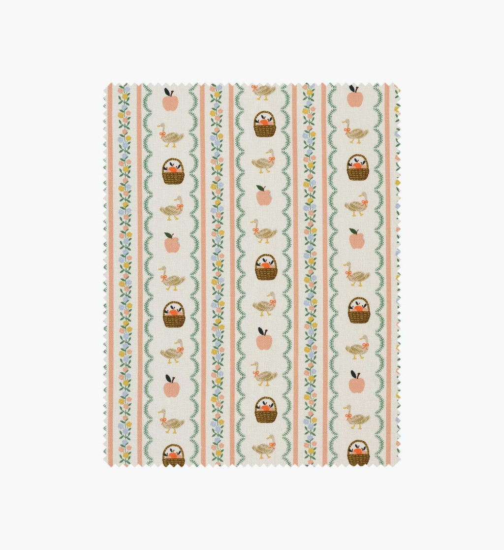 Cloverpaperco™ - Farmhouse Stripe Canvas Fabric - Cream