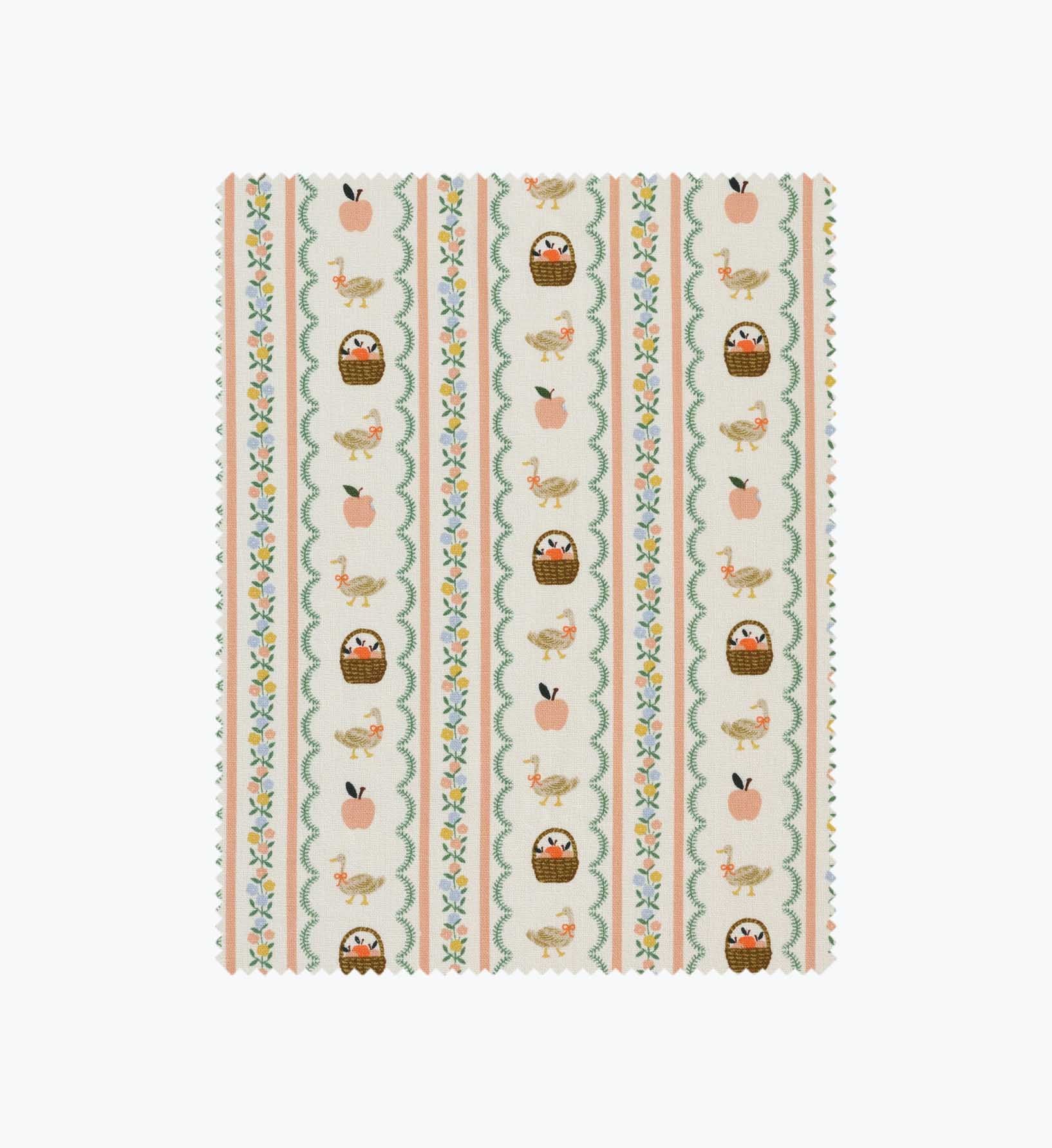 Cloverpaperco™ - Farmhouse Stripe Canvas Fabric - Cream