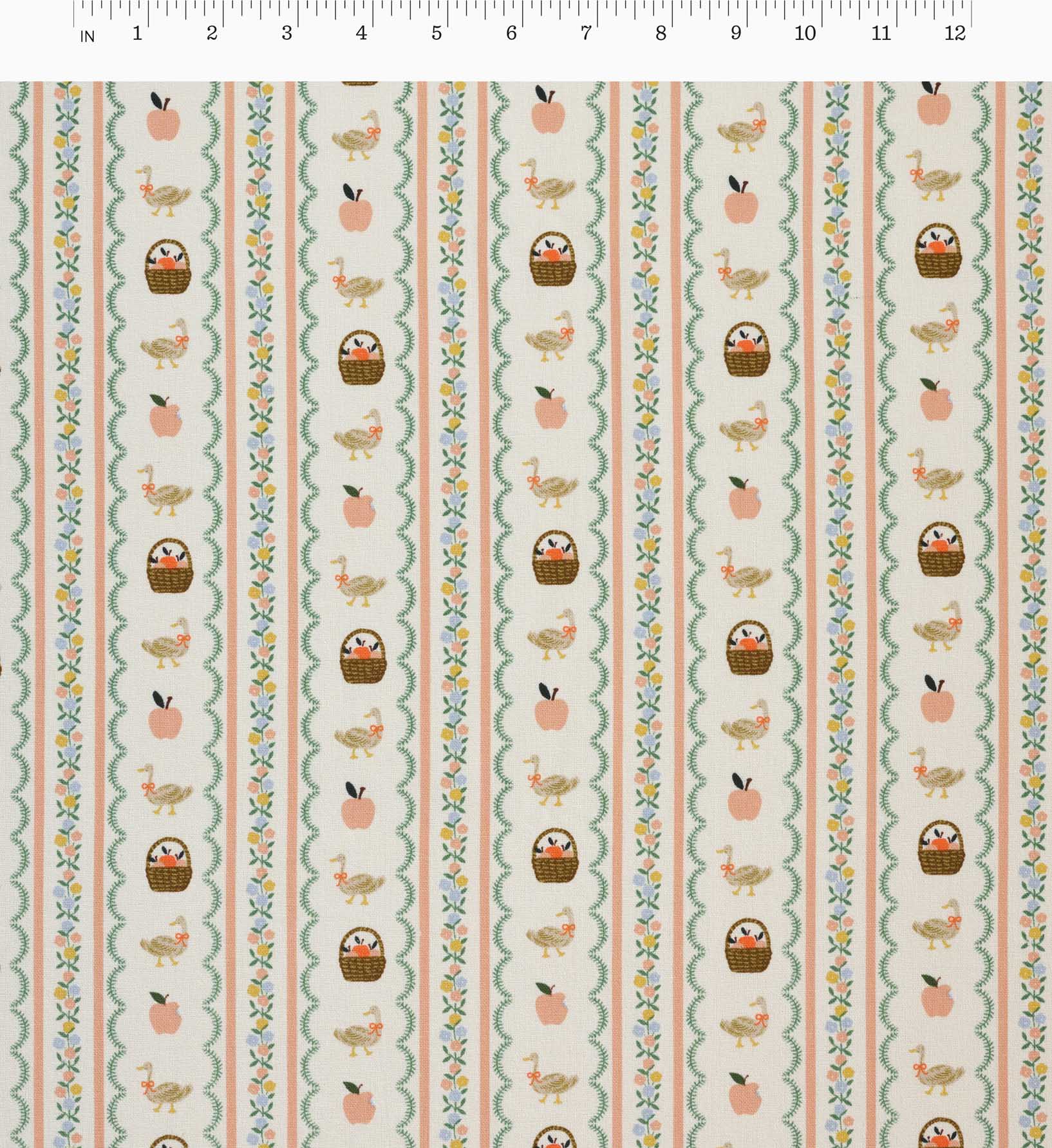 Cloverpaperco™ - Farmhouse Stripe Canvas Fabric - Cream