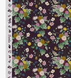 Cloverpaperco™ - Dahlia Cotton Fabric - Aubergine
