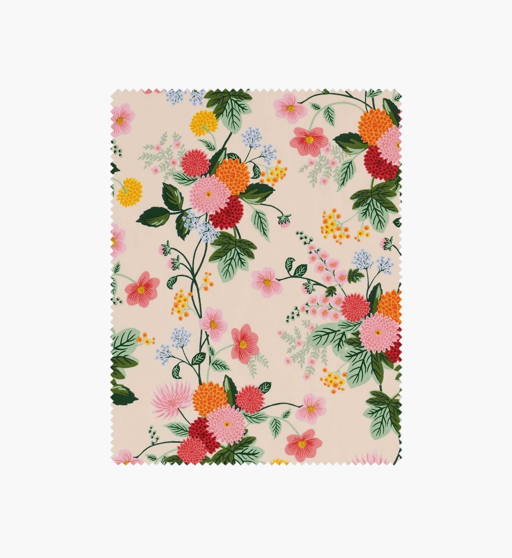 Cloverpaperco™ - Dahlia Cotton Fabric - Blush