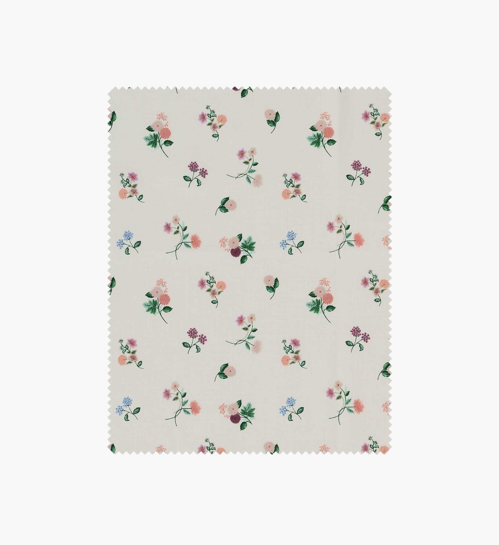 Cloverpaperco™ - Ditsy Dahlia Cotton Fabric - Cream