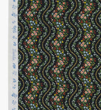 Cloverpaperco™ - Wildwood Vines Cotton Metallic Fabric - Black