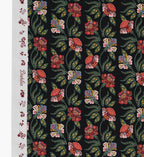 Cloverpaperco™ - Posy Cotton Fabric - Black
