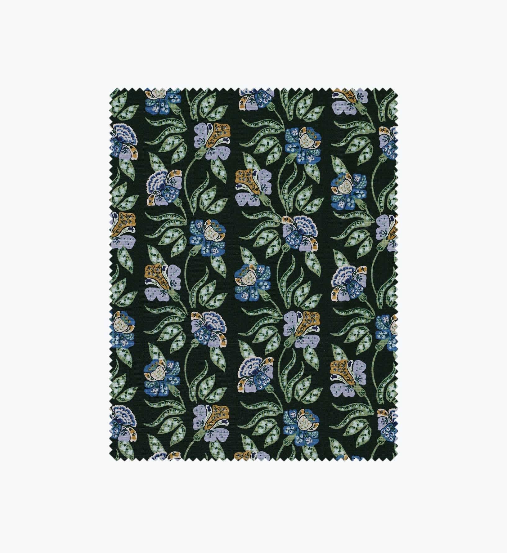 Cloverpaperco™ - Posy Cotton Fabric - Hunter