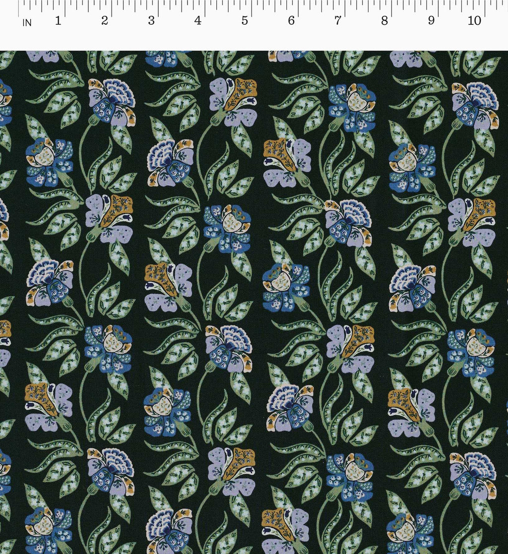 Cloverpaperco™ - Posy Cotton Fabric - Hunter