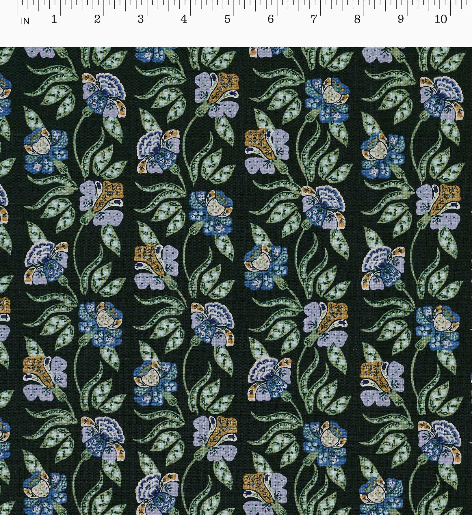 Cloverpaperco™ - Posy Cotton Fabric - Hunter