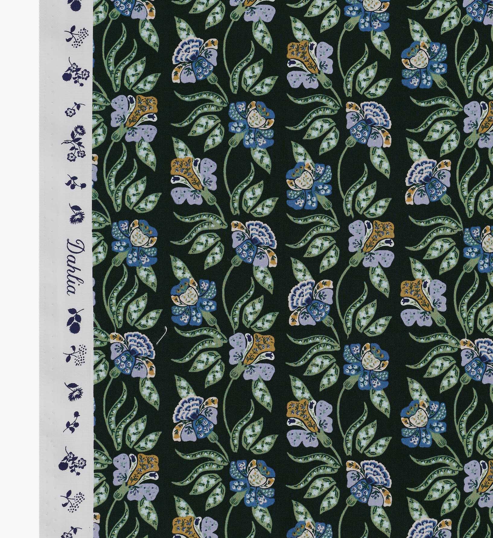 Cloverpaperco™ - Posy Cotton Fabric - Hunter