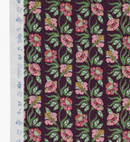 Cloverpaperco™ - Posy Cotton Fabric - Aubergine