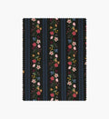 Cloverpaperco™ - Floral Trellis Stripe Cotton Fabric - Black