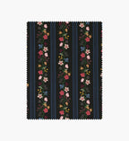 Cloverpaperco™ - Floral Trellis Stripe Cotton Fabric - Black