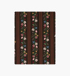 Cloverpaperco™ - Floral Trellis Stripe Cotton Fabric - Cocoa