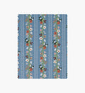 Cloverpaperco™ - Floral Trellis Stripe Cotton Fabric - Slate