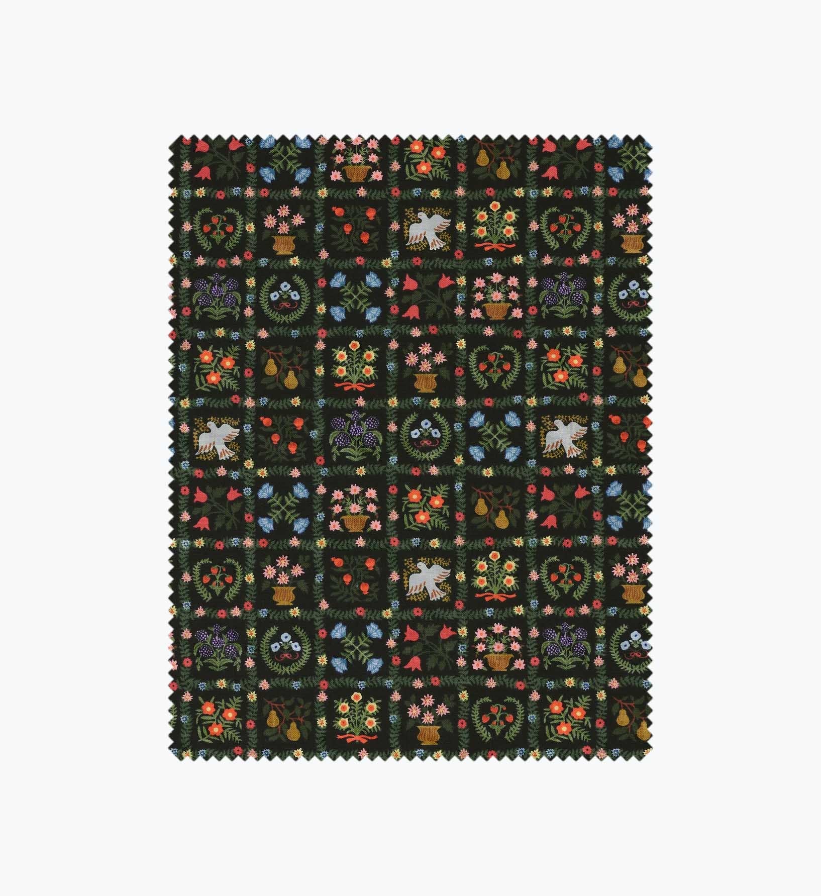 Cloverpaperco™ - Helena Cotton Fabric - Black