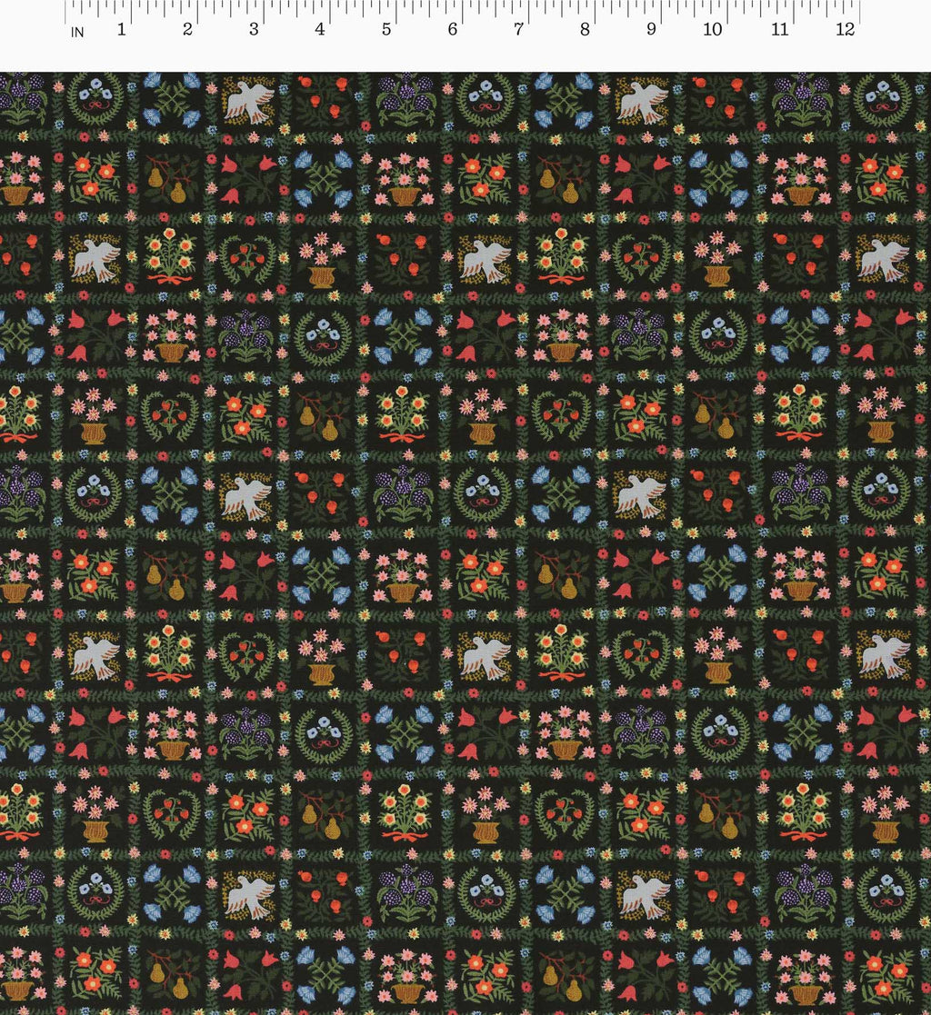 Cloverpaperco™ - Helena Cotton Fabric - Black
