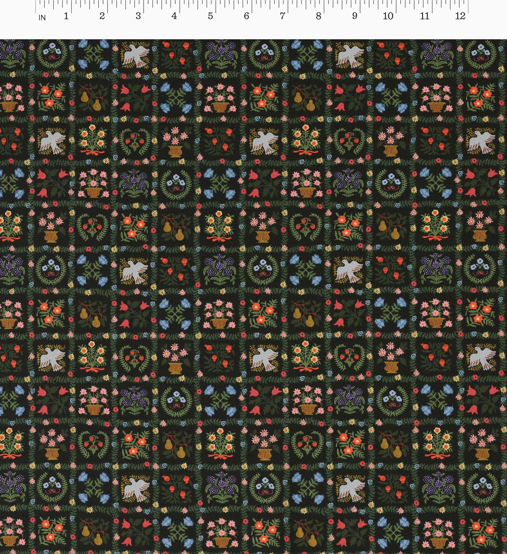 Cloverpaperco™ - Helena Cotton Fabric - Black