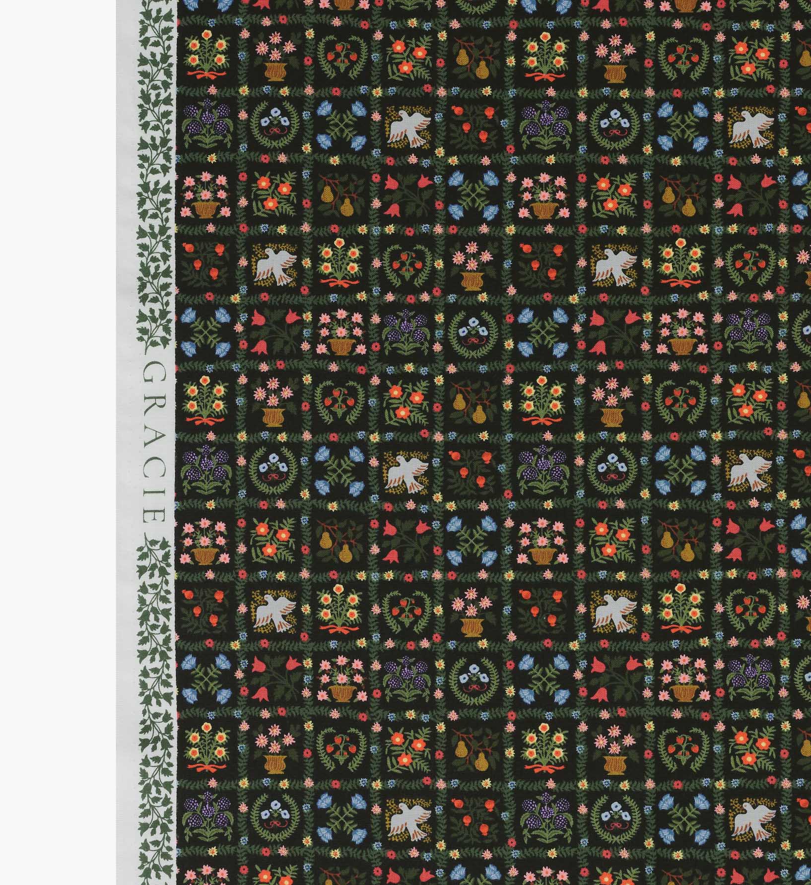 Cloverpaperco™ - Helena Cotton Fabric - Black