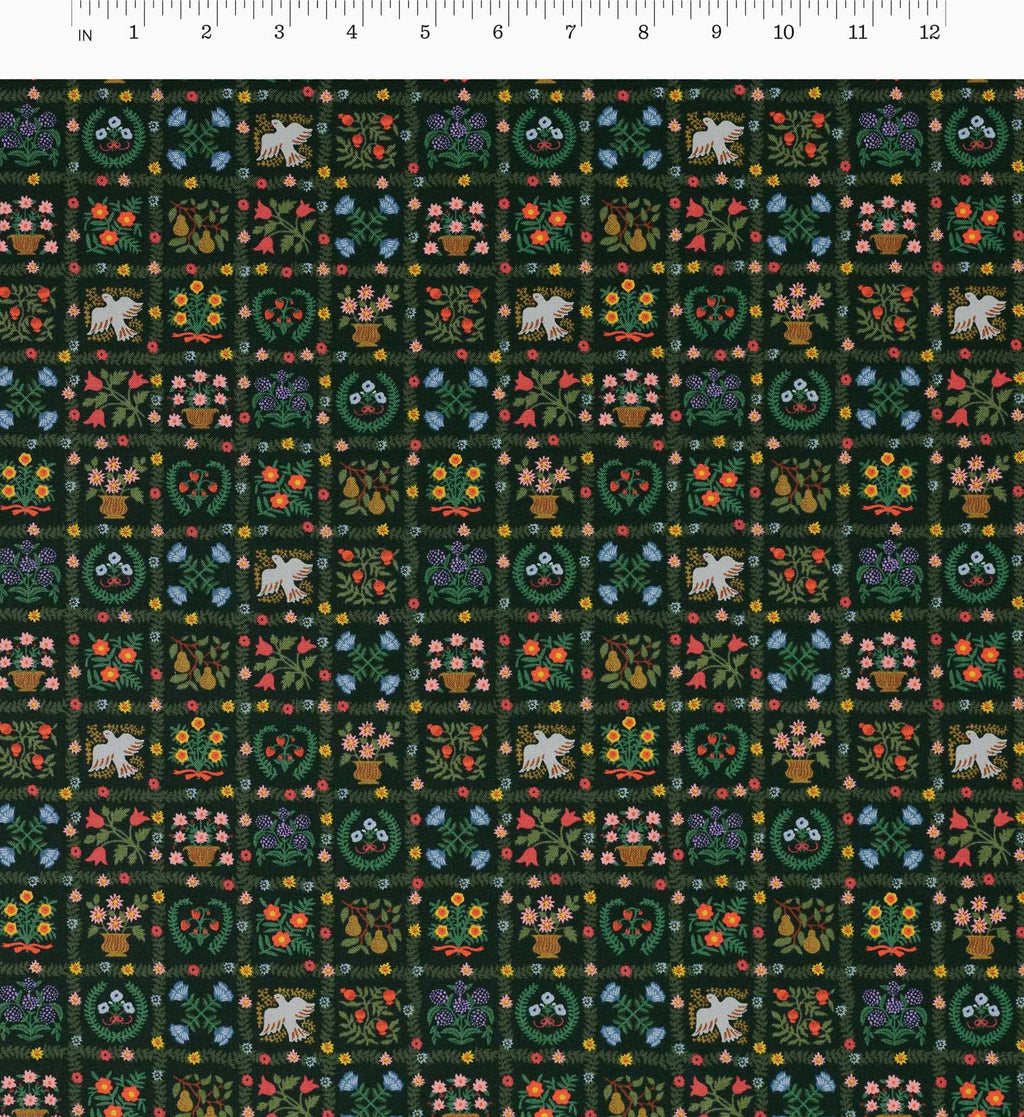 Cloverpaperco™ - Helena Cotton Fabric - Evergreen