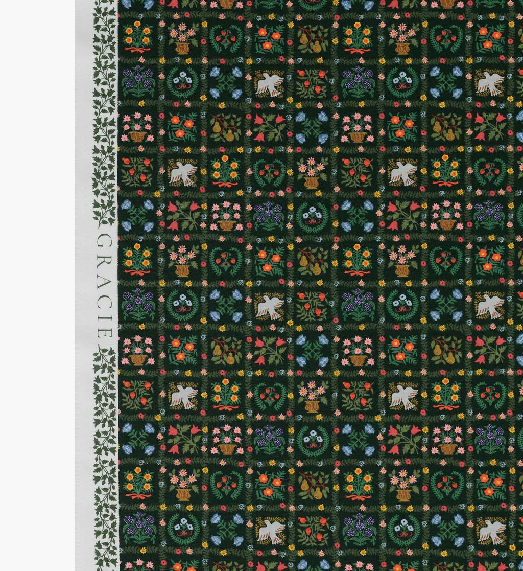 Cloverpaperco™ - Helena Cotton Fabric - Evergreen