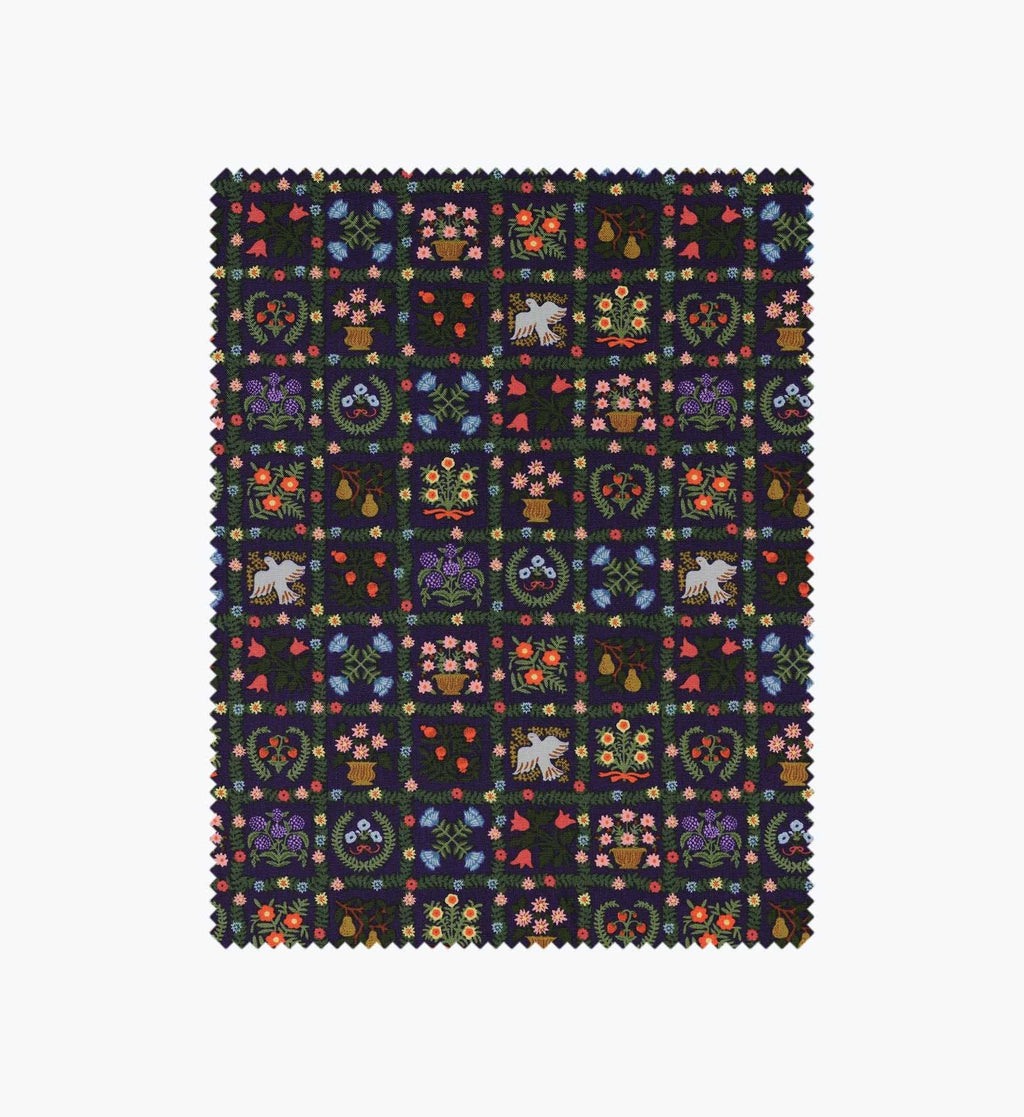 Cloverpaperco™ - Helena Cotton Fabric - Navy
