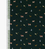 Cloverpaperco™ - Farm Animals Cotton Fabric - Evergreen