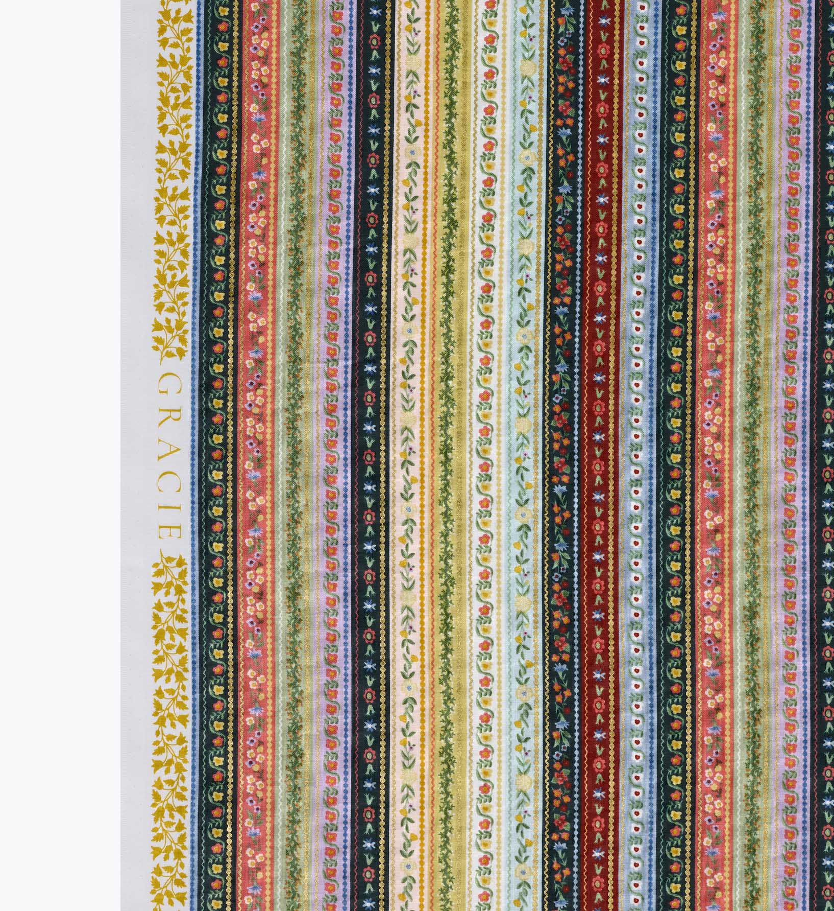 Cloverpaperco™ - Gemma Cotton Metallic Fabric - Multi