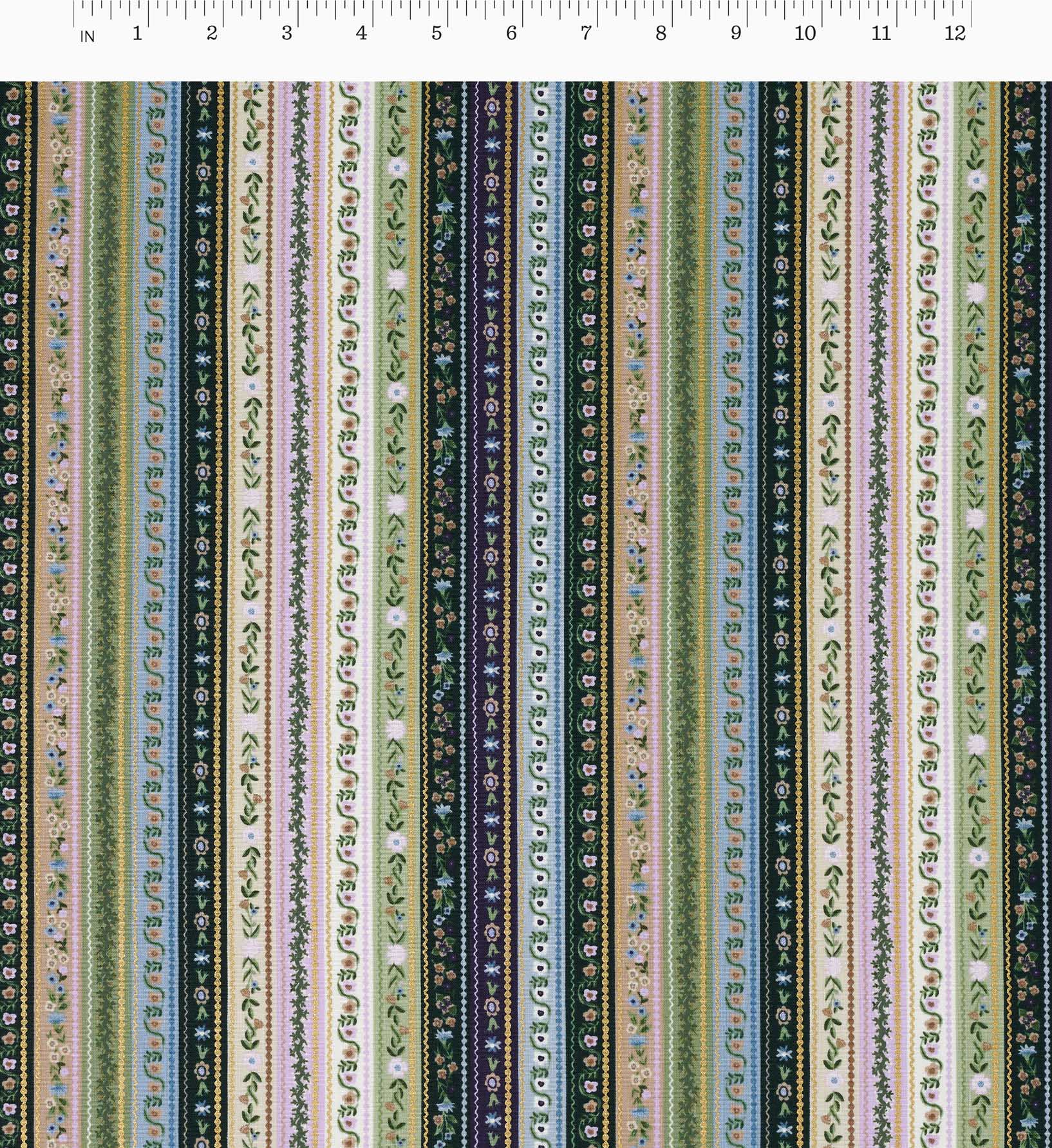 Cloverpaperco™ - Gemma Cotton Metallic Fabric - Cool