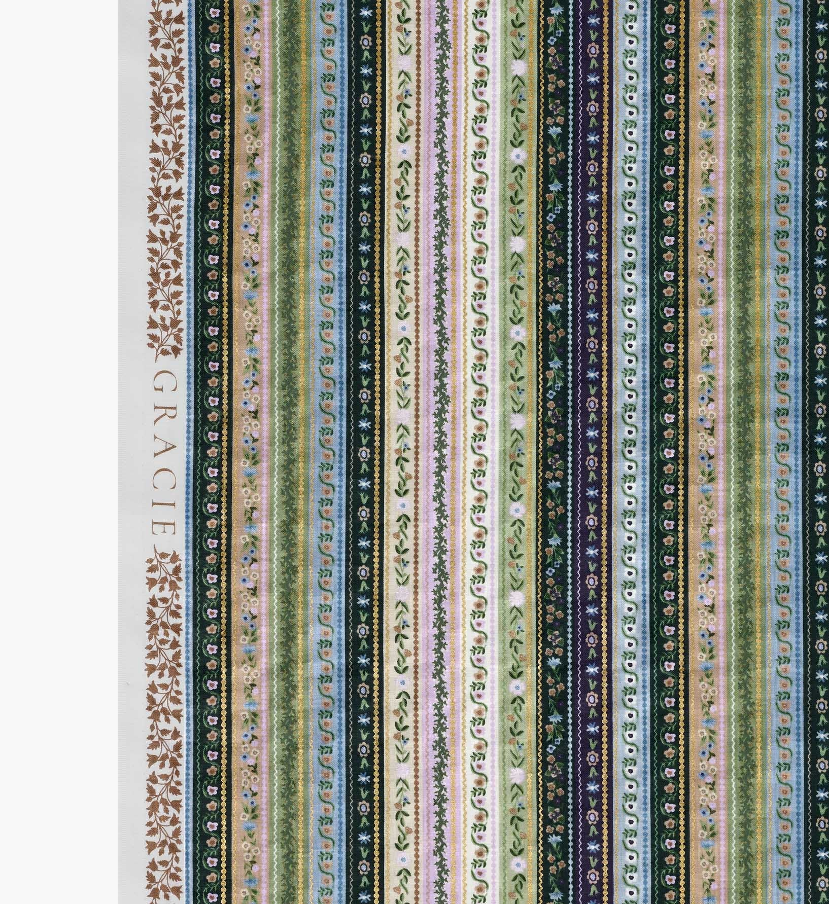 Cloverpaperco™ - Gemma Cotton Metallic Fabric - Cool
