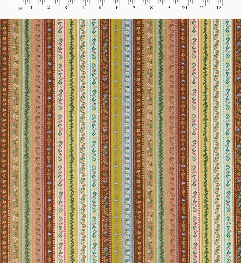 Cloverpaperco™ - Gemma Cotton Metallic Fabric - Yellow