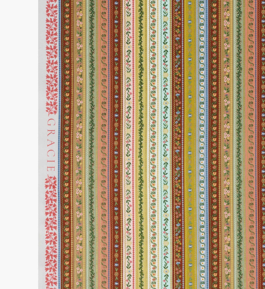 Cloverpaperco™ - Gemma Cotton Metallic Fabric - Yellow