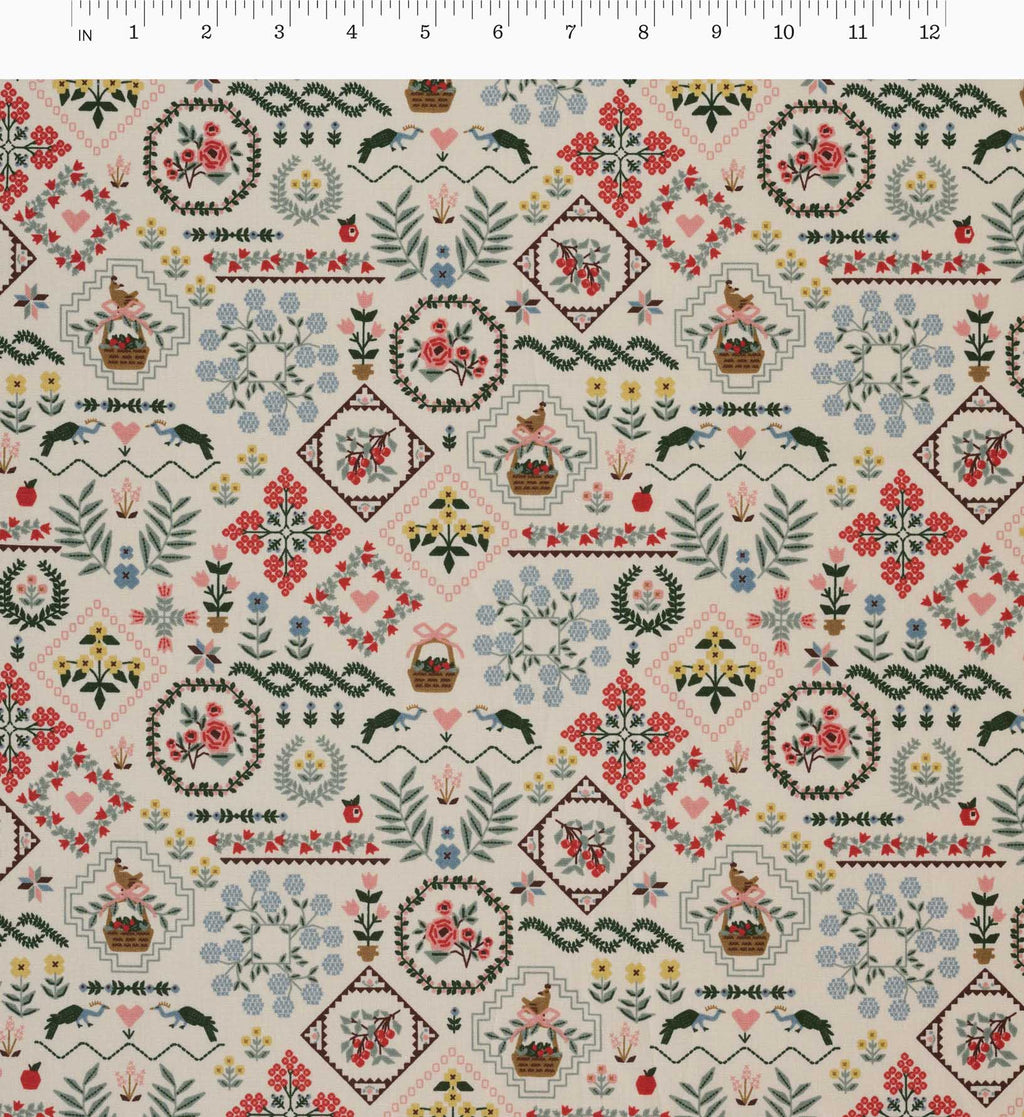 Cloverpaperco™ - Heritage Sampler Cotton Fabric - Linen