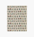 Cloverpaperco™ - Cross Stitch Letters Cotton Fabric - Linen