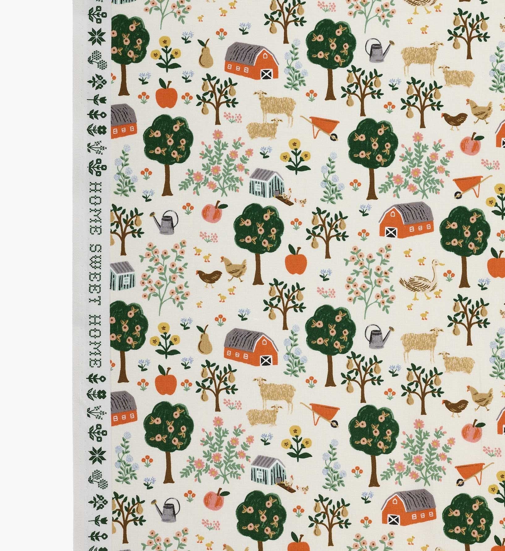 Cloverpaperco™ - Farmhouse Cotton Fabric - Cream