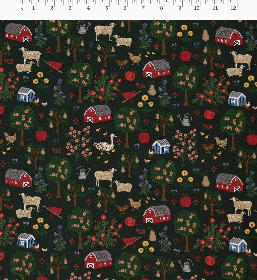 Cloverpaperco™ - Farmhouse Cotton Fabric - Evergreen