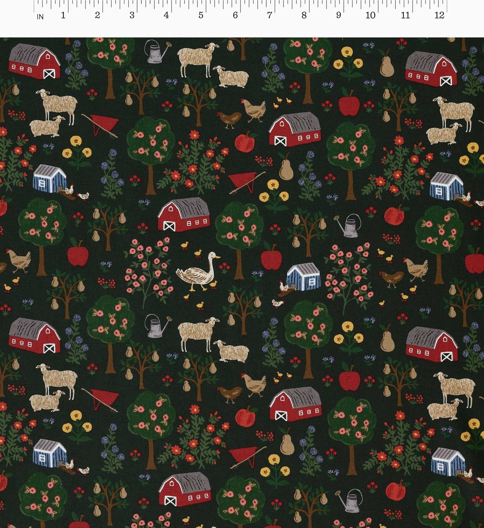 Cloverpaperco™ - Farmhouse Cotton Fabric - Evergreen